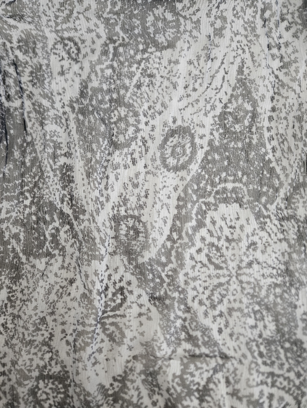 MARC ROZIER PARIS Blue Medallion Print Sheer Silk Scarf | SZ 35" - Picture 9 of 9